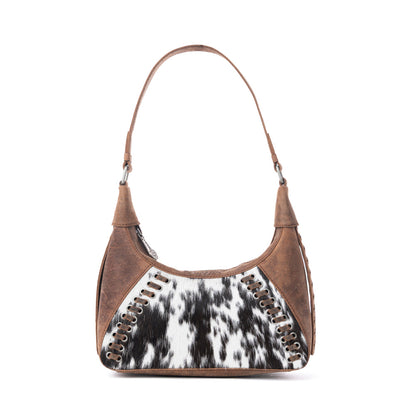 Myra Redrock Vale Embossed Leather Bag in Tobacco Cream