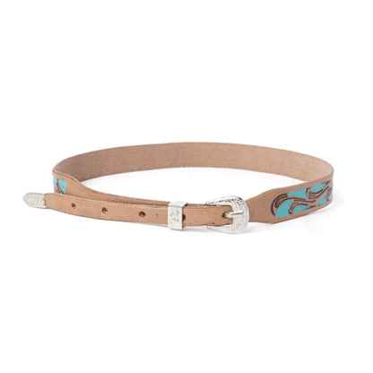 Myra Blue Mesa Western Leather Hat Belt