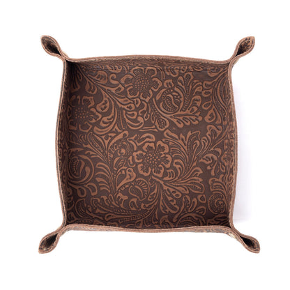 Myra Copperwind Leather Tray in Mocha Cocoa