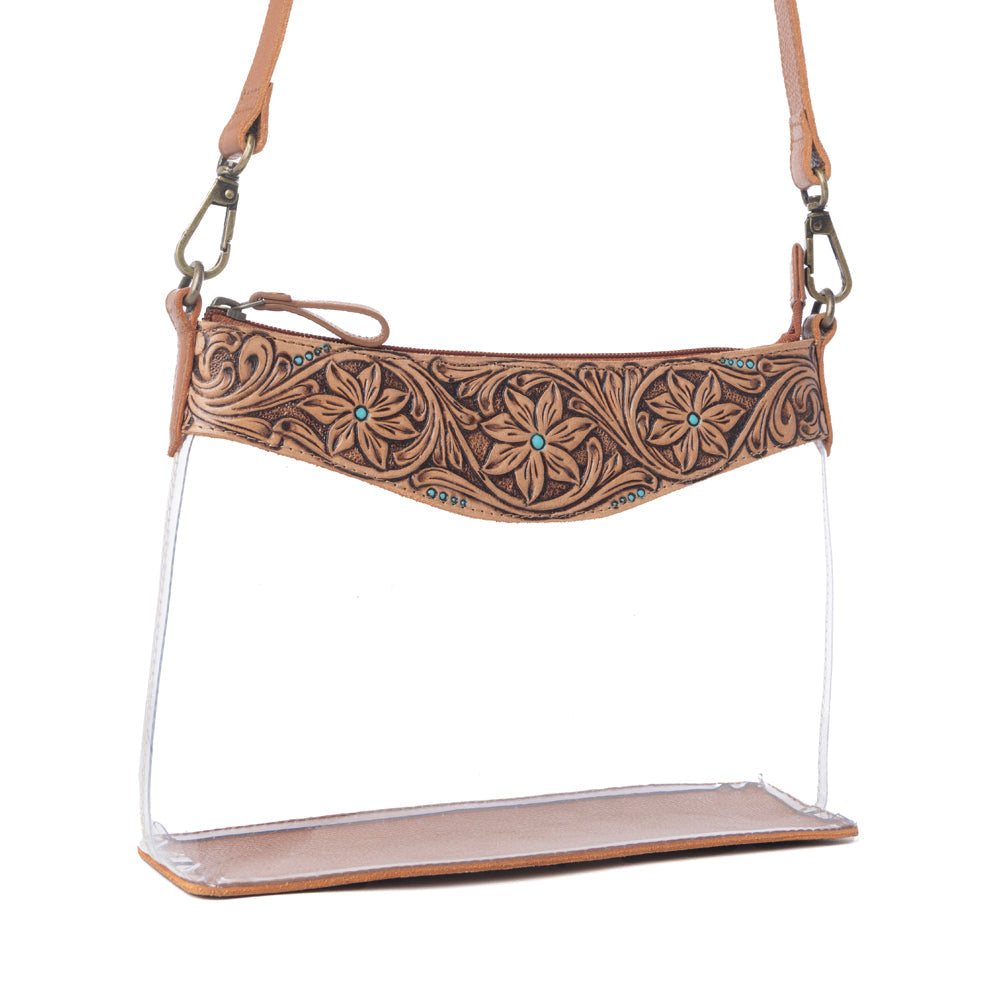 Myra Rodeo Frontier Clear Bag in Bridle Biscuit