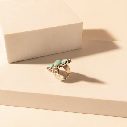 Myra Wildfire Turquoise adjustable Ring for Women with turquoise detail for premium western wear