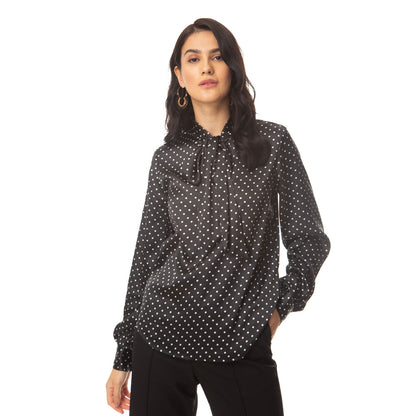 Polka Galore Bow Top