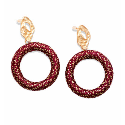 Hammered Blossom Hoops