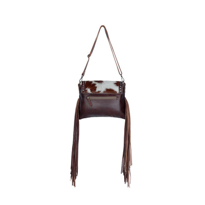 Carved Blossoms Leather & Hairon Bag