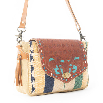 Floral Etchings  Hand-Tooled Bag
