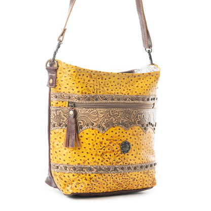 Gold Spell Leather & Hairon Bag