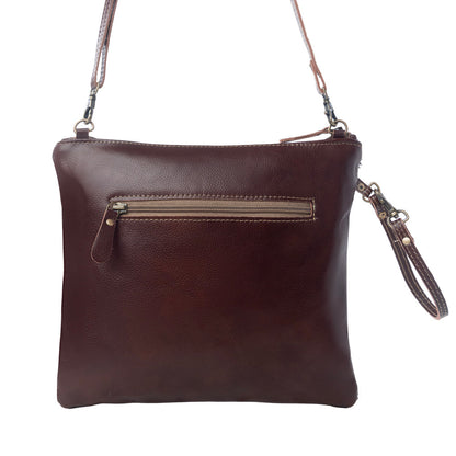 Rosalinda Cross Stitched Leather & Hairon Bag