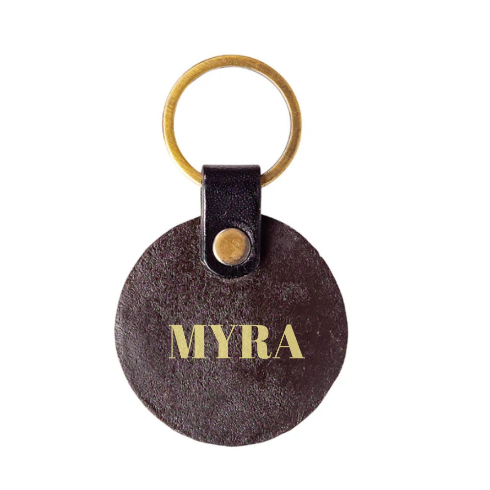 Trail Horse Hand-tooled Key Fob
