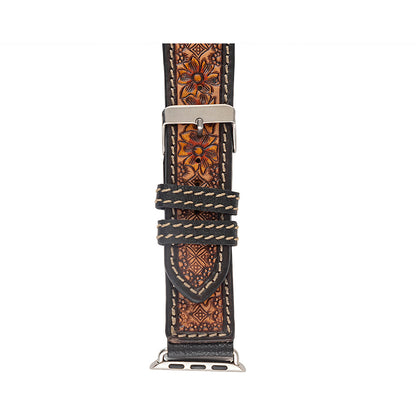 Tyler Springs Hand-tooled Leather Watchband