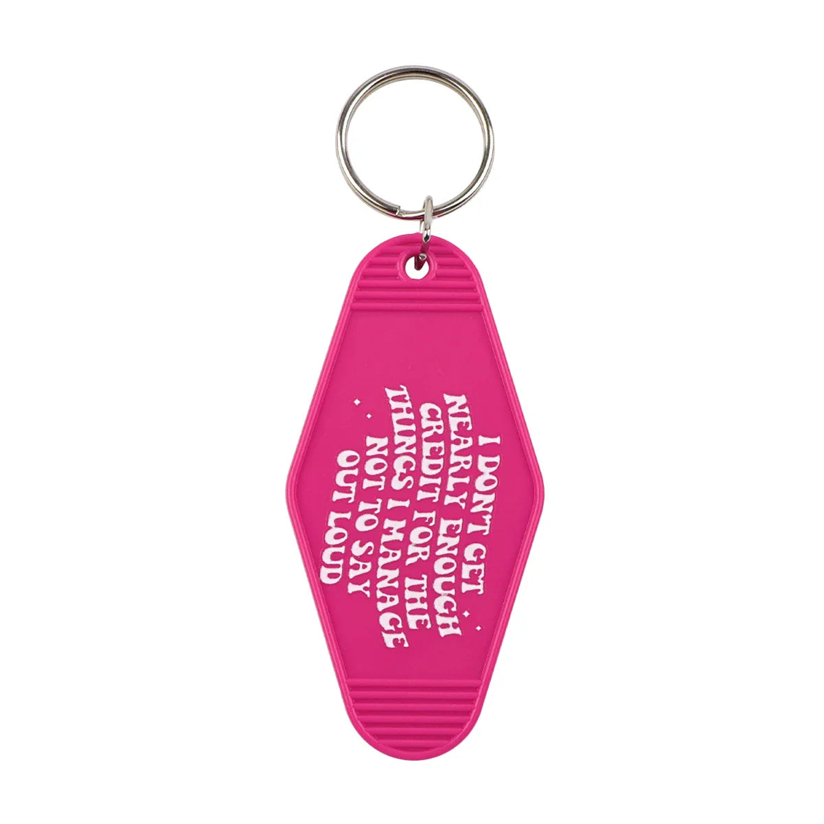 Plastic Key Chain for Keys | Pink Rhombic Key Tag Gift