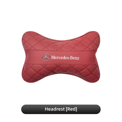 Car Seat Head Support Cushion Lumbar Pillow Interior Accessories For Mercedes Benz AMG Smart W205 C300 W203 W206 W108 W124 W126