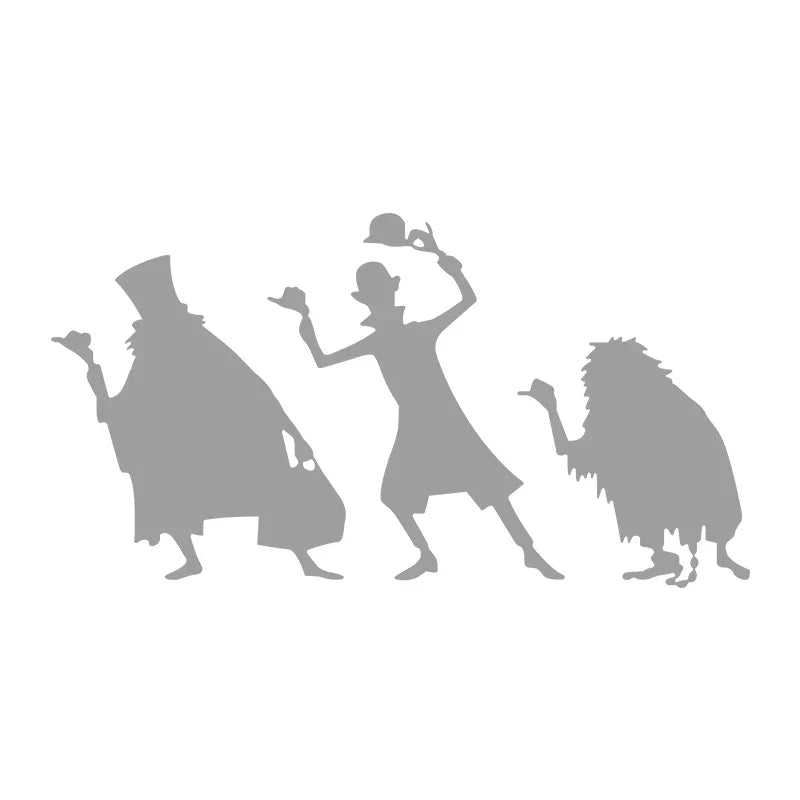 Cartoon Hitchhiking Ghosts Vinyl Sticker | Car Window Decoration