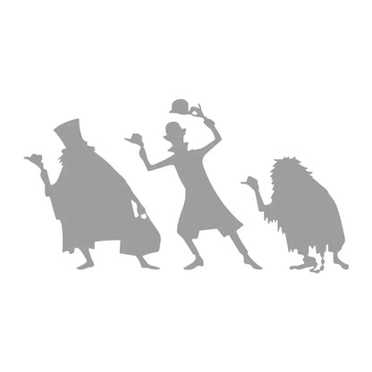 Cartoon Hitchhiking Ghosts Vinyl Sticker | Car Window Decoration