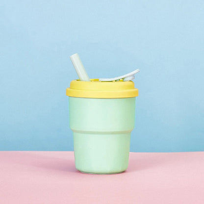 400ml Coffee Mug with Lid and Straw | Leak-Proof Portable Travel Cup