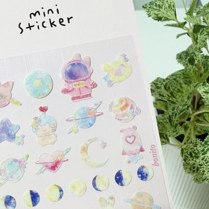 Mini Coffee Cartoon Stickers for Scrapbooking and DIY Journal | Cute Stationery Set