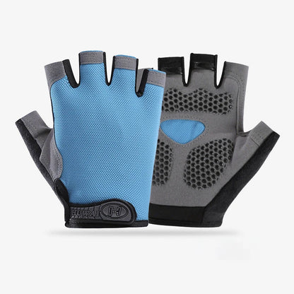 Fingerless Gym Gloves for Men & Women - Anti-Slip Breathable Workout & Cycling Gloves