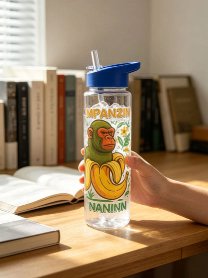Cartoon Printed Straw Cup | 750ml BPA Free Summer Water Bottle