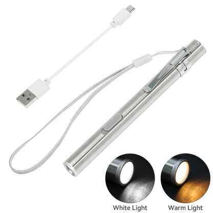 USB Rechargeable Mini Pen Light | Handy LED Flashlight with Clip