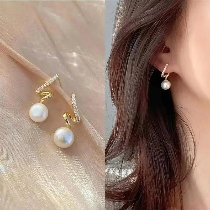 Korean Fashion Seven Star Zircon Earrings | Luxury Crystal Stars Stud Earrings
