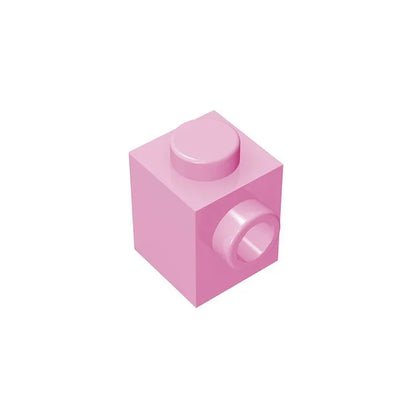 Gobricks GDS-635 BRICK 1X1 W. 1 KNOB | Single Side Bump Building Block Compatible with Lego 87087