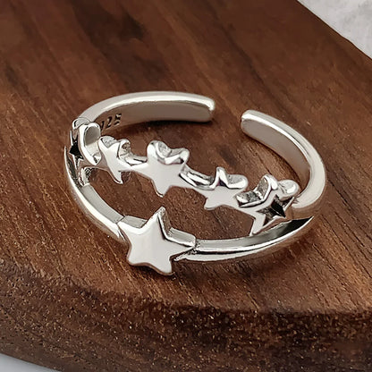 VENTFILLE 925 Sterling Silver Flower Lace Ring | Korean Fashion Adjustable CZ Ring