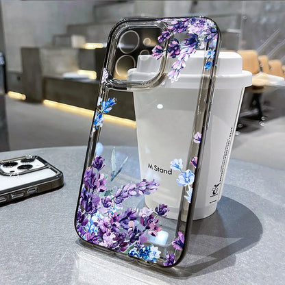 Lotus Flower Transparent Phone Case For iPhone
