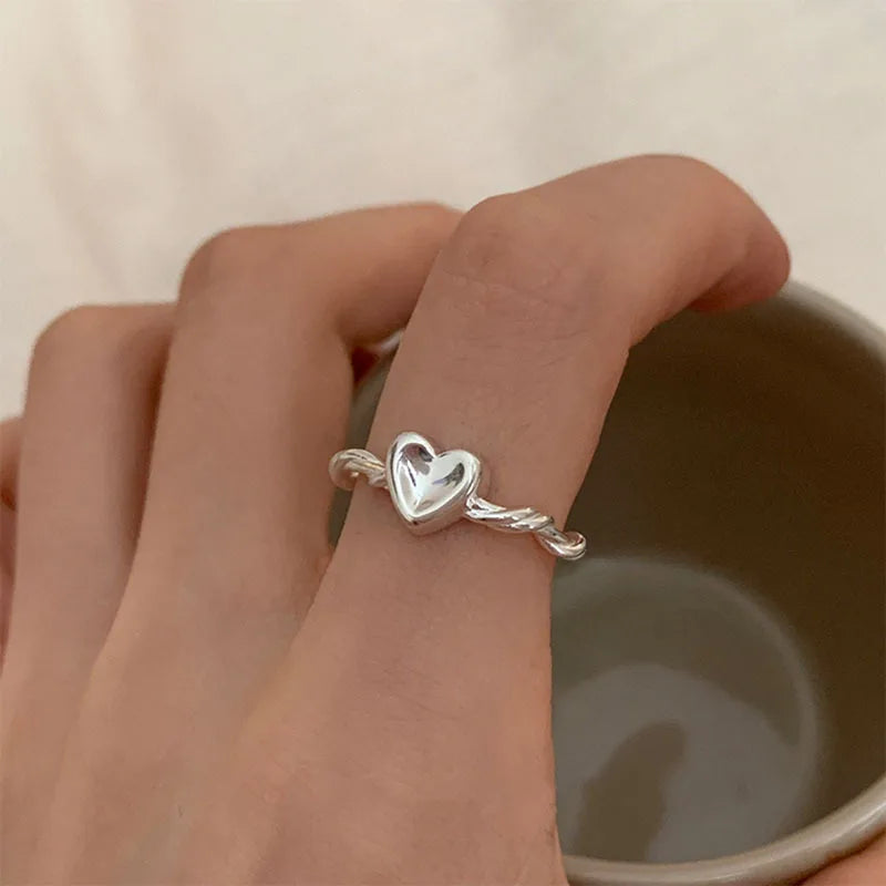 VENTFILLE 925 Sterling Silver Geometric Multilayer Round Bead Ring | Fashion Punk Temperament Jewelry