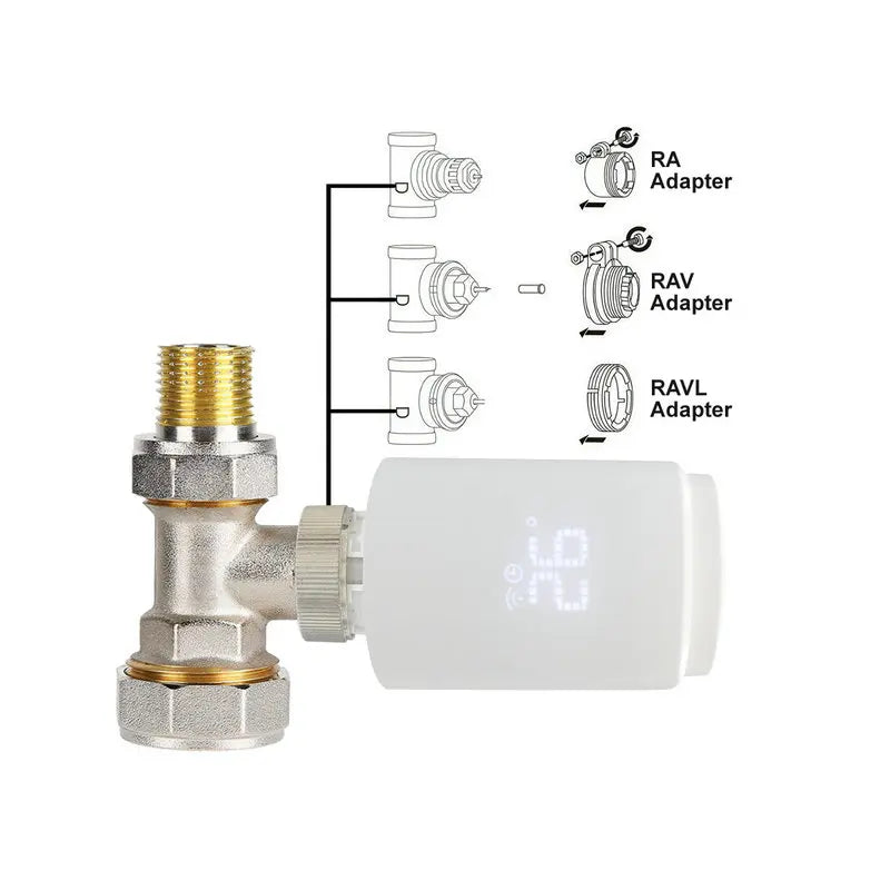 Tuya Smart Home Zigbee 3.0 Thermostatic Valve Radiator Zigbee Thermostat Radiator Zigbee Thermostatic Valve Alexa Google Home