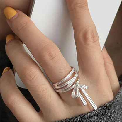 VENTFILLE 925 Sterling Silver Adjustable Rings | Vintage Hip Hop Couples Jewelry