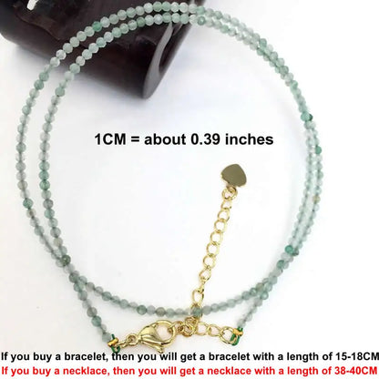 Faceted Gemstone Bead Choker Necklace and Bracelet Set | Natural Stone Jewelry for Men and Women