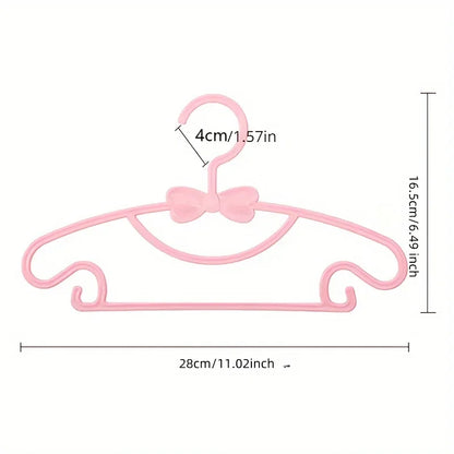 10 Pieces of Children's Hangers, Portable Plastic Display Hangers Windproof Children's Outerwear Hangers Baby Clothing Organizer