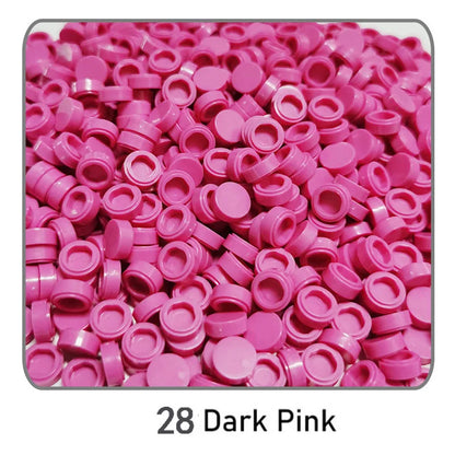 1000Pcs Tile 1x1 Round Building Blocks | 52 Color DIY Educational Creative Toy Set