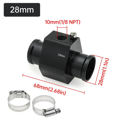 2026 Car Water Temp Gauge Radiator Temperature Water Temp Joint Pipe Sensor 40mm 38mm 36mm 34mm 32mm 30mm 28mm Hose Adapter