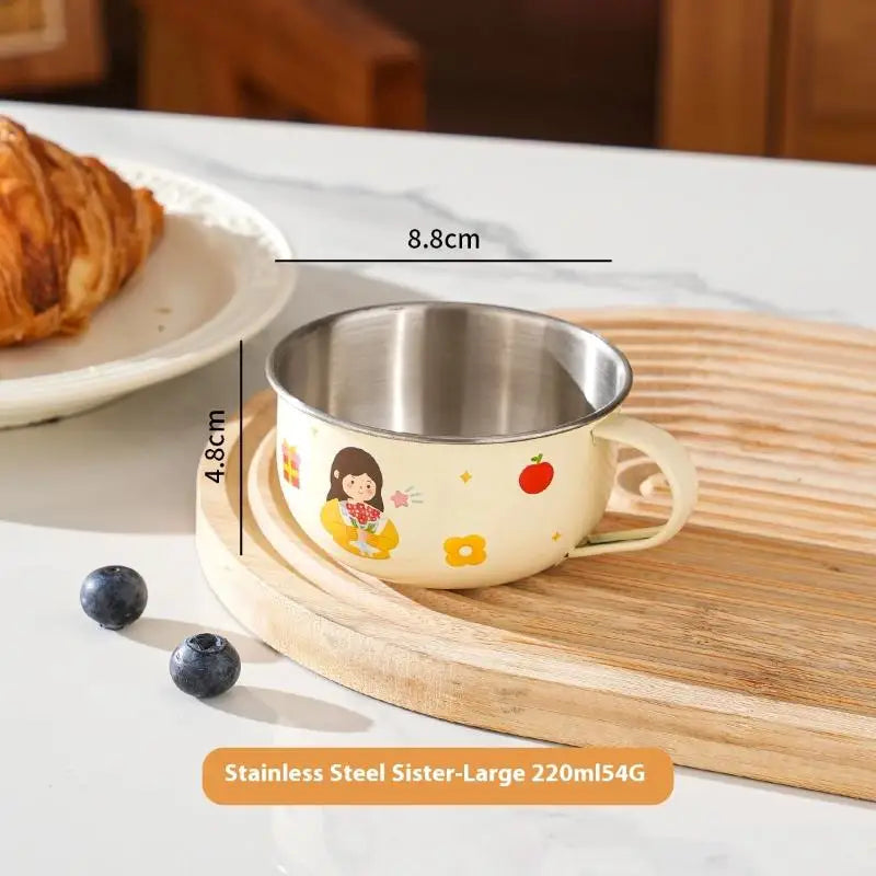 Kids Stainless Steel Water Cup | Anti-Scalding Mini Mug 80/220ml
