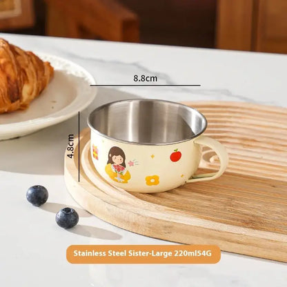 Kids Stainless Steel Water Cup | Anti-Scalding Mini Mug 80/220ml