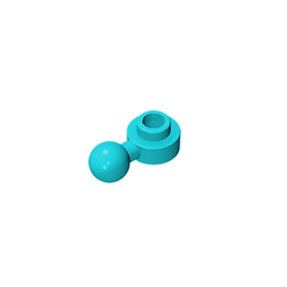 Gobricks GDS-1500 Hinged Plate 1x1 with Ball Head | Compatible Building Brick