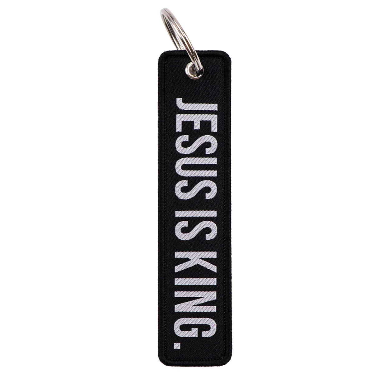 Rock and Roll Key Fob | Black Embroidery Key Tag for Bags and Gifts
