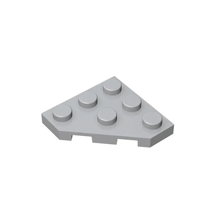Gobricks GDS-556 Wedge Plate 3 x 3 Cut Corner | Compatible Building Block for DIY