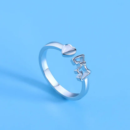 925 Sterling Silver Zircon Adjustable Ring | Women's Cocktail Jewelry