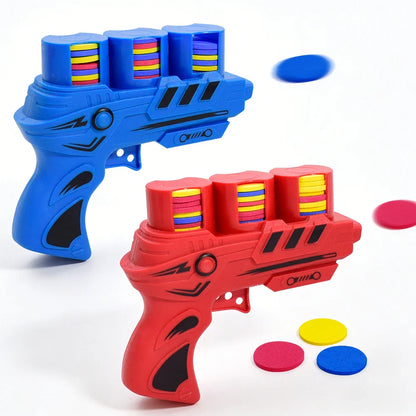 Kids Foam Disc Launcher Gun | Safe Outdoor Flying Saucer Toy