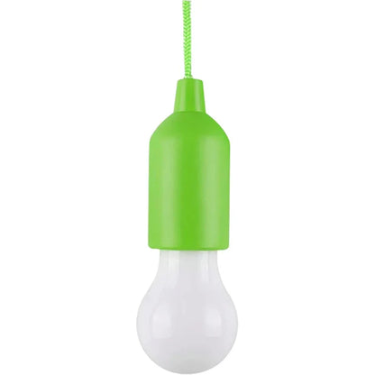 Battery Operated LED Pull Cord Light | Portable Hanging Lantern for Camping, Garden, Party, and Emergency