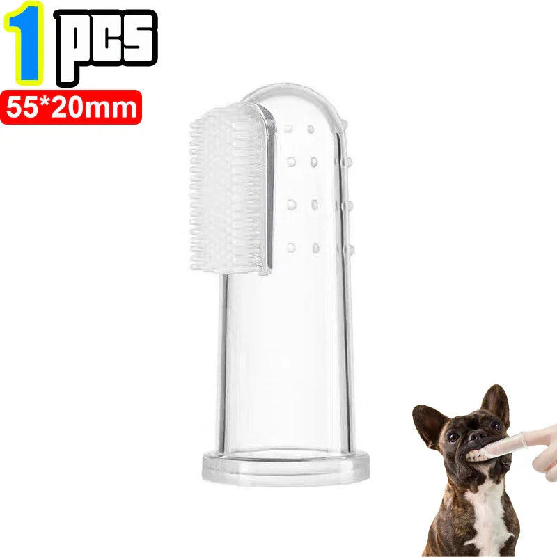 Silicone Soft Pet Finger Cuff Toothbrush | Dog & Cat Teeth Cleaning Tool