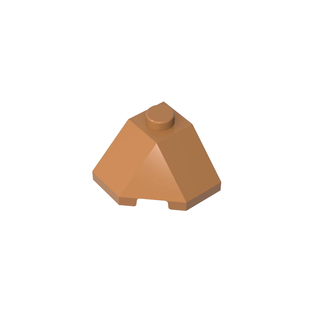 ROOF TILE 2x2x1 45 Degree Bottom | Compatible Building Block for Creative DIY