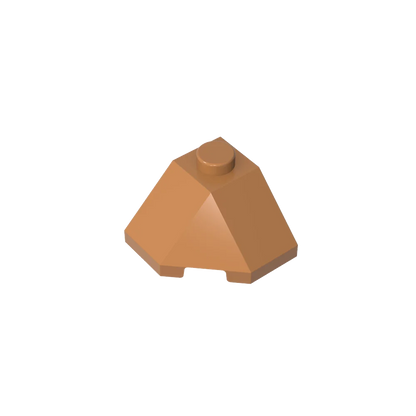 ROOF TILE 2x2x1 45 Degree Bottom | Compatible Building Block for Creative DIY