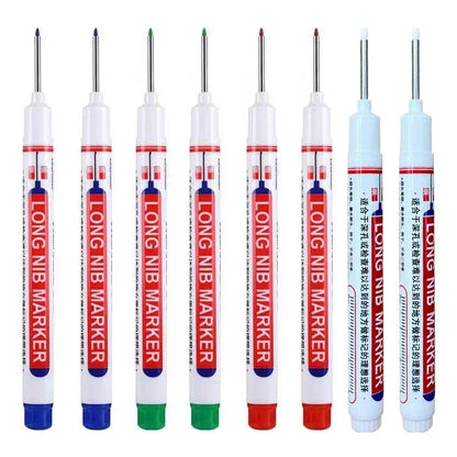 20mm Deep Hole Long Nib Markers Set | Multi-Purpose Perforating Pen for Metal, Wood, and Glass