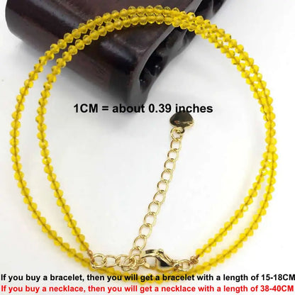 Faceted Gemstone Bead Choker Necklace and Bracelet Set | Natural Stone Jewelry for Men and Women