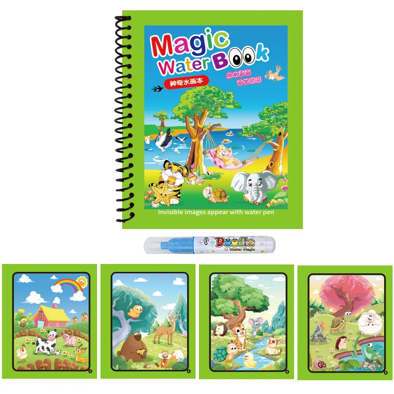 Reusable Water Drawing Book for Kids | Mess-Free Magic Coloring Pad