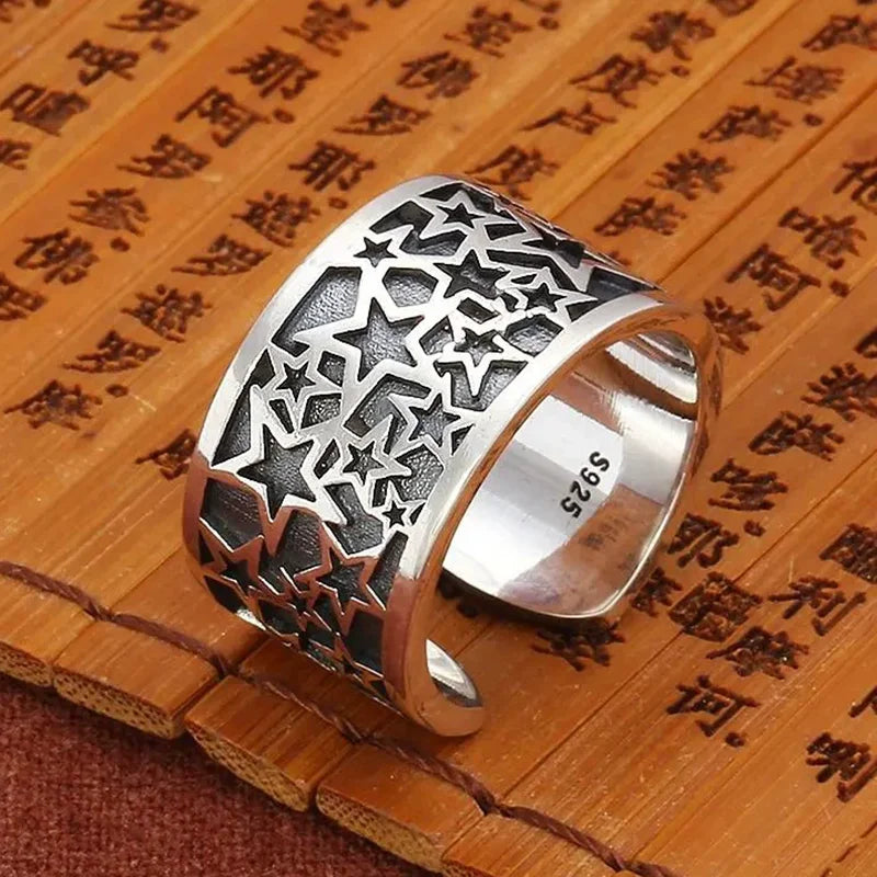 VENTFILLE 925 Sterling Silver Flower Lace Ring | Korean Fashion Adjustable CZ Ring