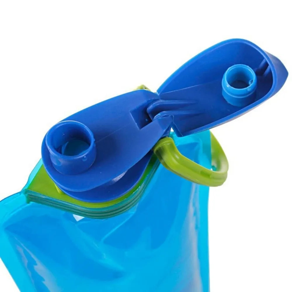 Foldable Water Bottle | Reusable Travel Water Bottle with Carabiner Clip for Hiking, Camping, and Outdoor Adventures