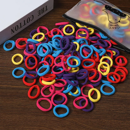 50/100-Pack Colorful Nylon Hair Bands for Kids - Elastic Scrunchie Hair Ties & Ponytail Holders for Girls